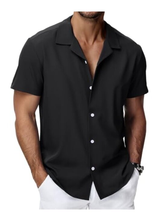 Other - Mens Hawaiian Shirt Short Sleeve Cuban Collar Button Up Tropical Beach
